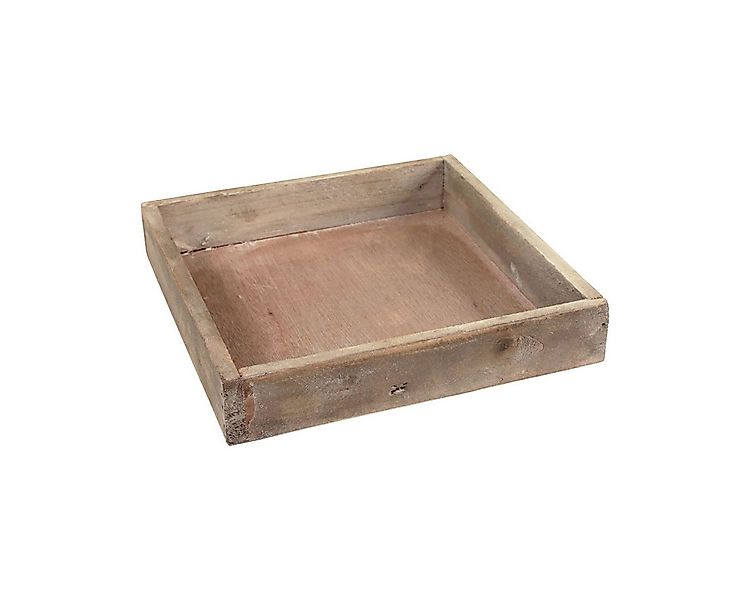 Viana Dekokorb Deko Tablett Holz quadratisch Vintage Kerzendeko 20cm 2er Se günstig online kaufen