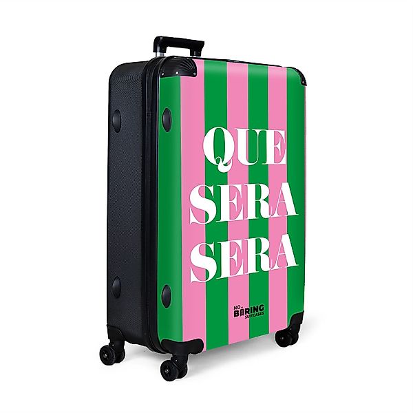 NoBoringSuitcases.com© Hartschalen-Trolley Grüne und rosa Streifen günstig online kaufen