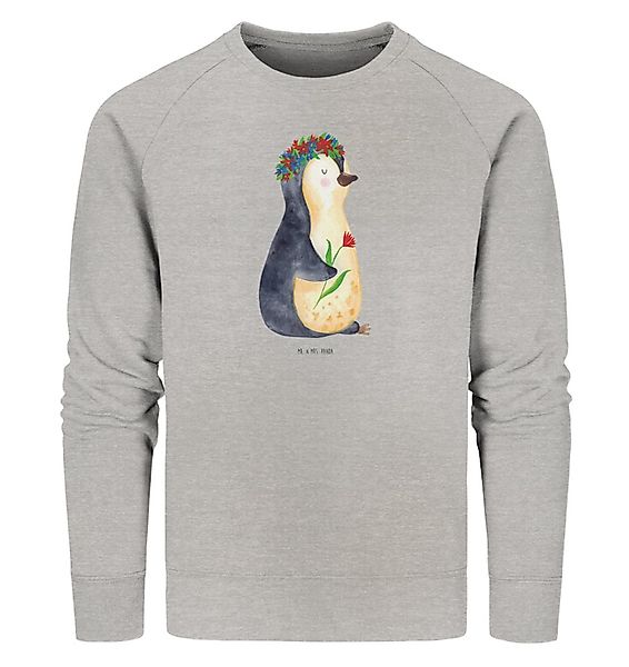 Mr. & Mrs. Panda Longpullover Pinguin Blumen Größe XL - Heather Grey - Gesc günstig online kaufen