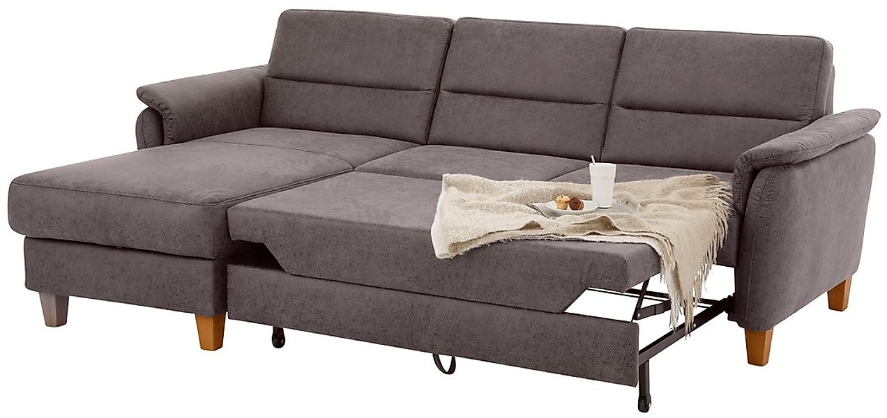 Home affaire Ecksofa »Palmera L-Form«, Federkern, wahlweise mit Bettfunktio günstig online kaufen