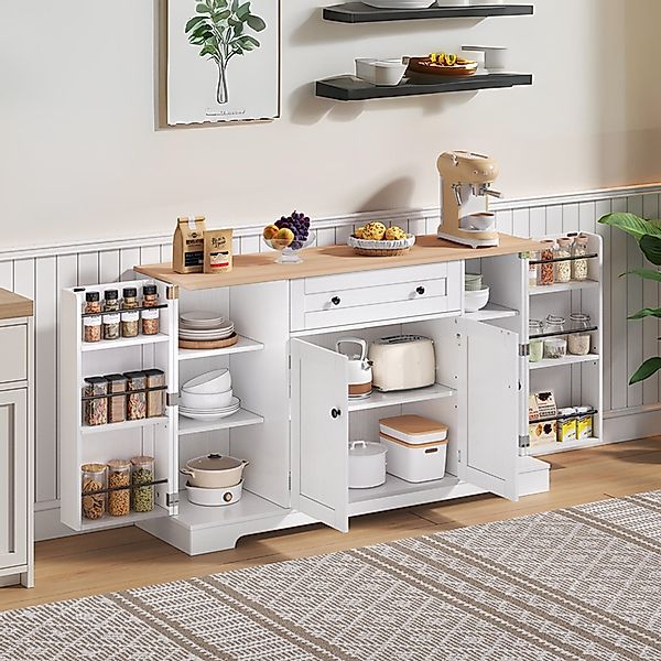 Flieks Küchenbuffet Küchenschrank mit Arbeitsplatte (1-St., günstig online kaufen