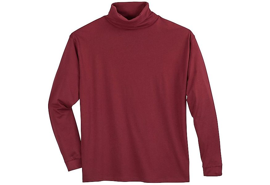 ADAMO Print-Shirt Adamo Langarm-Rolli große Größen weinrot günstig online kaufen