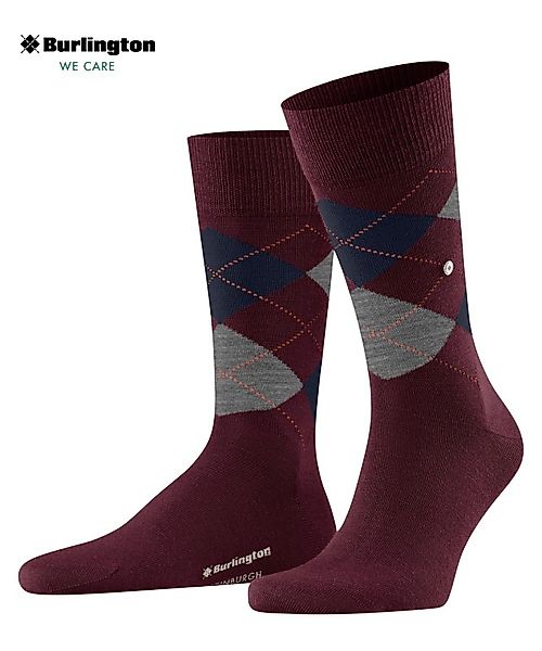 Burlington Socken Weinrot mit Argyle-Muster günstig online kaufen