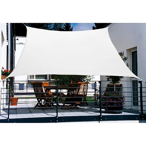 Floracord Dreiecksonnensegel HDPE Silbergrau 300 cm x 300 cm x 300 cm günstig online kaufen