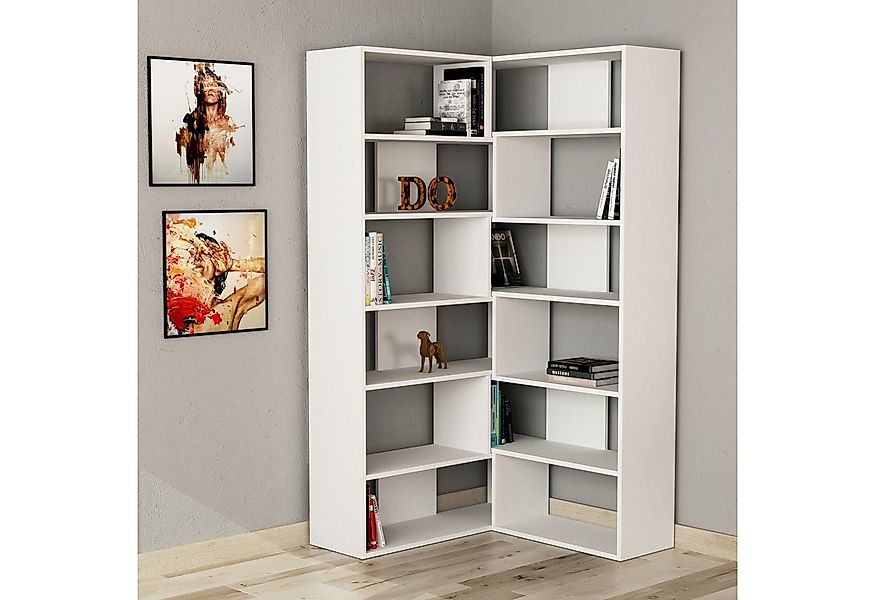 Decortie Bücherregal Molly, Modernes Bücherregal,Eck, Display Unit No.4, 29 günstig online kaufen
