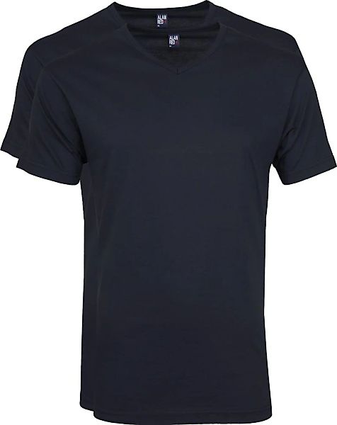 Alan Red Vermont T-shirts V-Ausschnitt Dunkelblau (2Pack) - Größe M günstig online kaufen