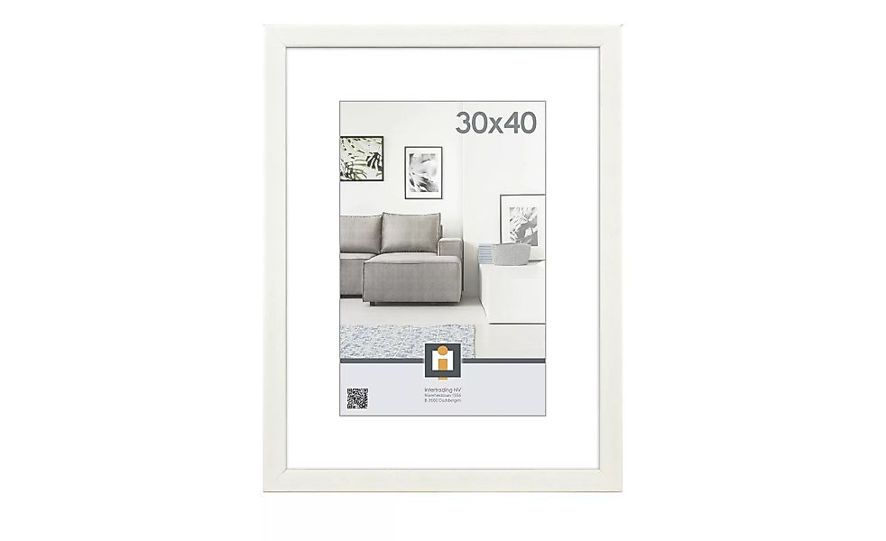 Bilderrahmen 30x40cm  Livorno - weiß - 31 cm - 41 cm - 1,4 cm - Sconto günstig online kaufen