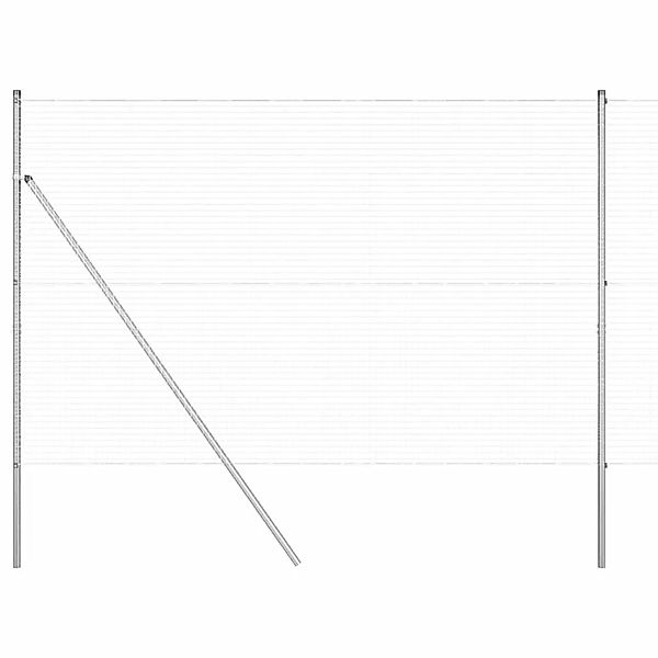 vidaXL Zaunpfosten Silber 10 x 1,5 m 25 x 25 mm Maschenweite Stahl 3351586 günstig online kaufen