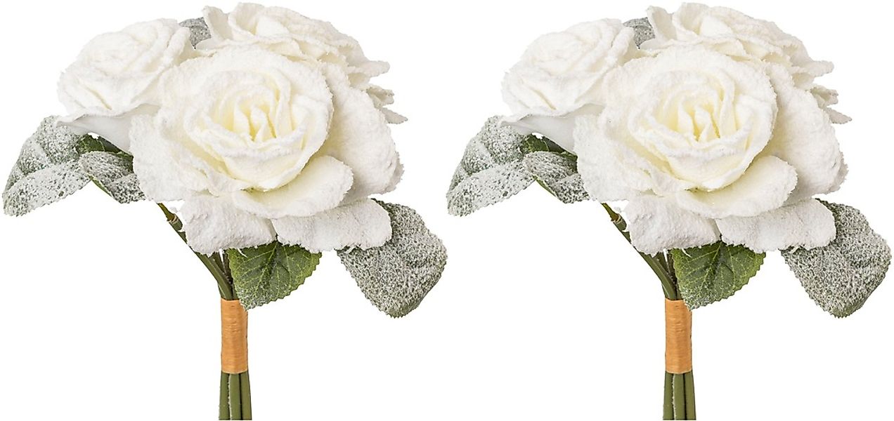 Winterliche Kunstpflanze Weihnachtsdeko Rose, Creativ green, günstig online kaufen