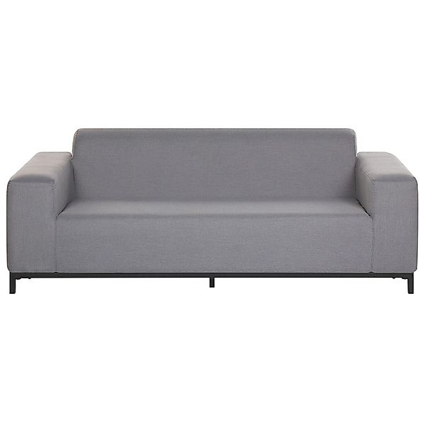 Beliani Gartensofa Grau Schwarz 84x186x68 günstig online kaufen
