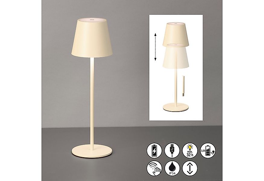 easy! BY FHL Außen-Tischleuchte Viletto, Dimmfunktion, USB-Ladefunktion, LE günstig online kaufen