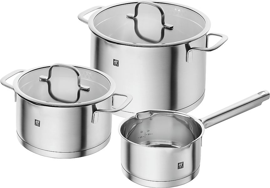 Zwilling Topf-Set »TrueFlow« Edelstahl Set, 3 Stk. tlg. 18/10 Edelstahl, in günstig online kaufen