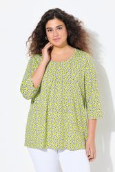Ulla Popken T-Shirt T-Shirt Blüten A-Linie günstig online kaufen