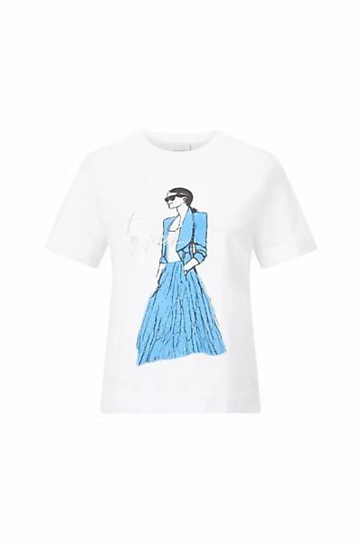 Rich & Royal T-Shirt, Easy fit T-Shirt "Bonjour" with woman print günstig online kaufen