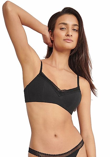 sloggi "GO Ribbed" weiche Rippware, Spitzenbesatz, mittlerer Halt günstig online kaufen