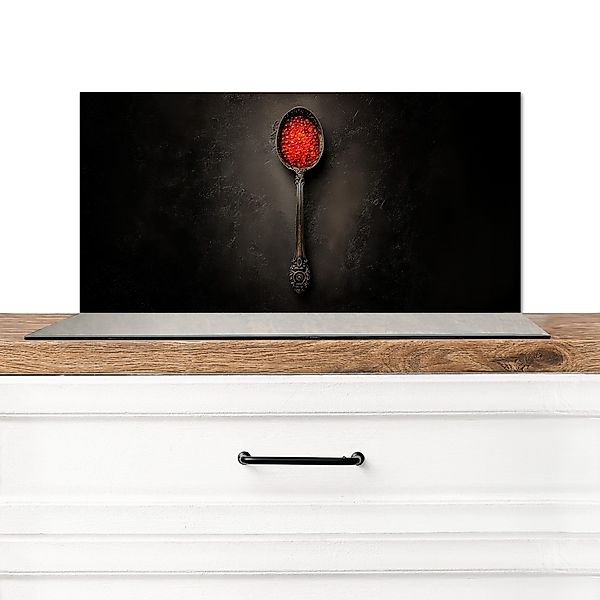 MuchoWow Küchenrückwand Schwarz - Löffel - günstig online kaufen