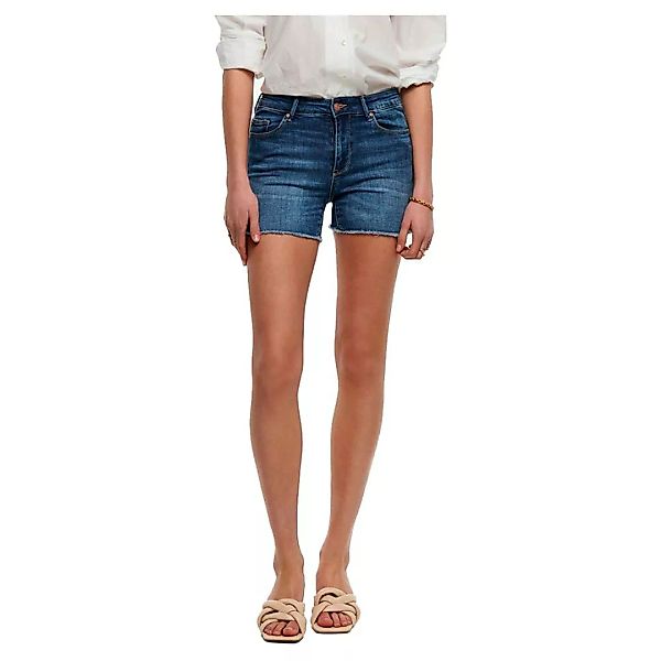 Only Blush Life Mid Skinny Raw Jeans-shorts XS Dark Blue Denim günstig online kaufen