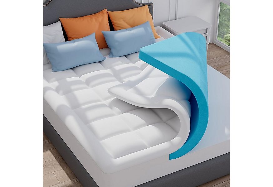 Elemuse, Topper H3/H4 Gel Memory-Schaum Matratzentopper, Waschbar Bezug, 7 günstig online kaufen