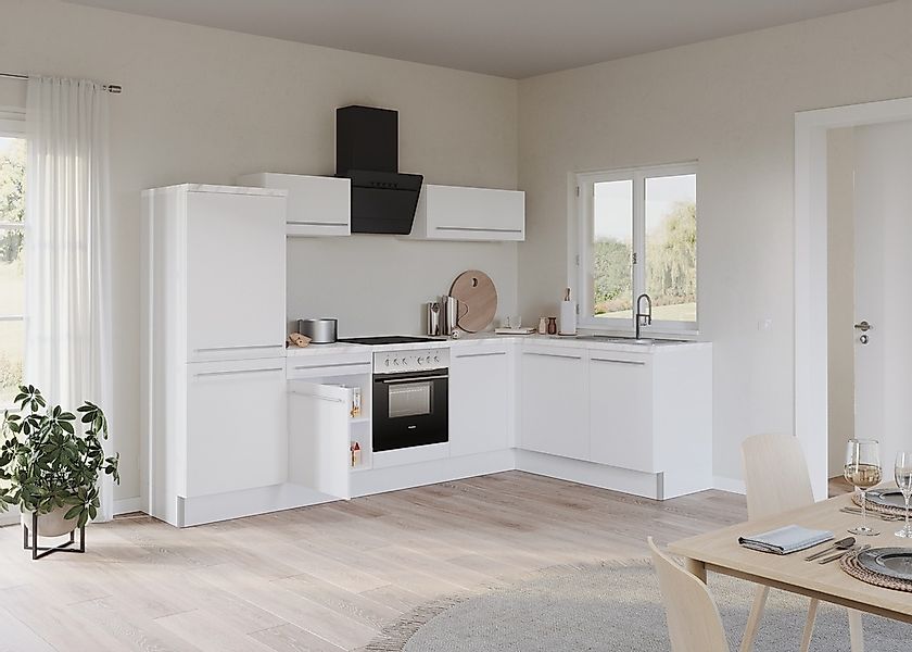 KOCHSTATION Küche »KS-Bern2« Stellmaße 295 x 175 cm, wahlweise mit E-Geräte günstig online kaufen