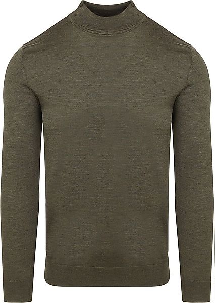 Profuomo Turtleneck Merino Pullover Olivgrün - Größe L günstig online kaufen