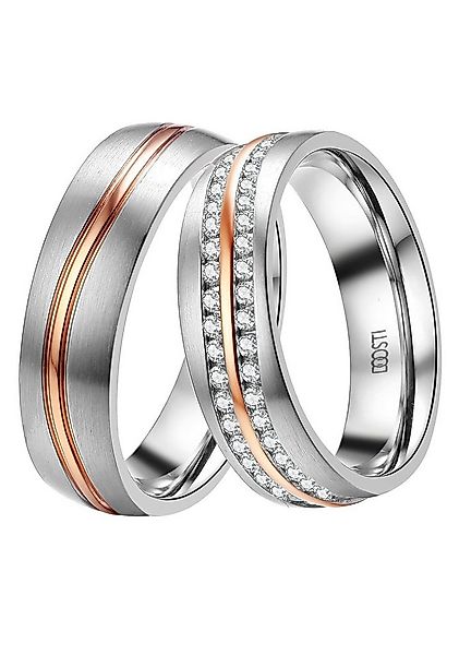 DOOSTI Trauring Schmuck Geschenk Edelstahl Trauring Ehering Partnerring LIE günstig online kaufen