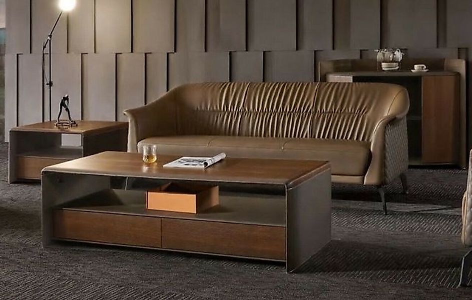 Xlmoebel Sofa Braunes Drei-Sitzer Design Premium Sofa Zeitgemäßes Design Ne günstig online kaufen