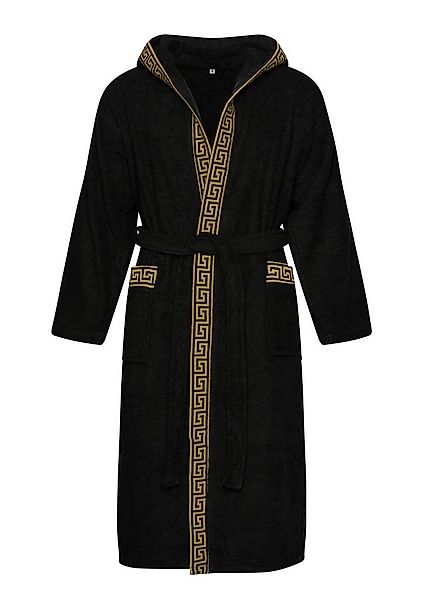 Badekönig Herrenbademantel CÄSAR, Kapuze, Gürtel, 100% Baumwolle günstig online kaufen