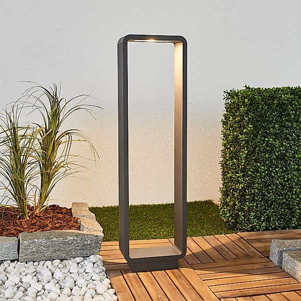 Lucande LED-Wegeleuchte Ninon, 80 cm, anthrazit, Metall günstig online kaufen
