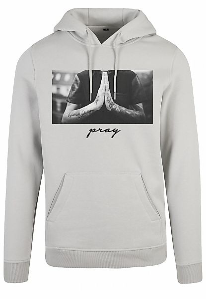 MisterTee Rundhalspullover "MisterTee Herren Pray Hoody" 1 Stk. günstig online kaufen
