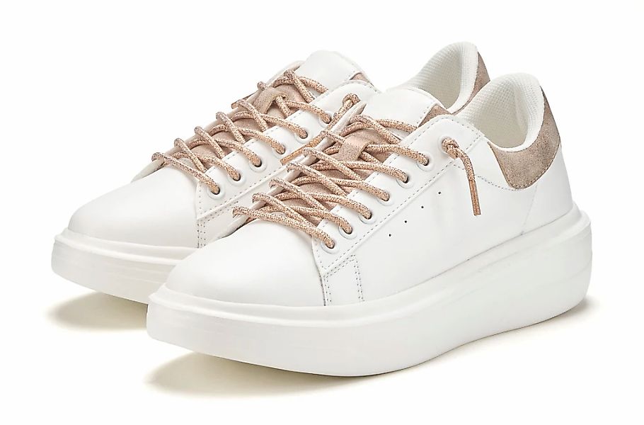 LASCANA Sneaker, Slip-On-Sneaker mit Metallicdetails, Freizeitschuhe VEGAN günstig online kaufen