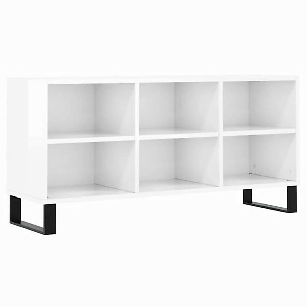 furnicato TV-Schrank Hochglanz-Weiß 103,5x30x50 cm Holzwerkstoff (1-St) günstig online kaufen