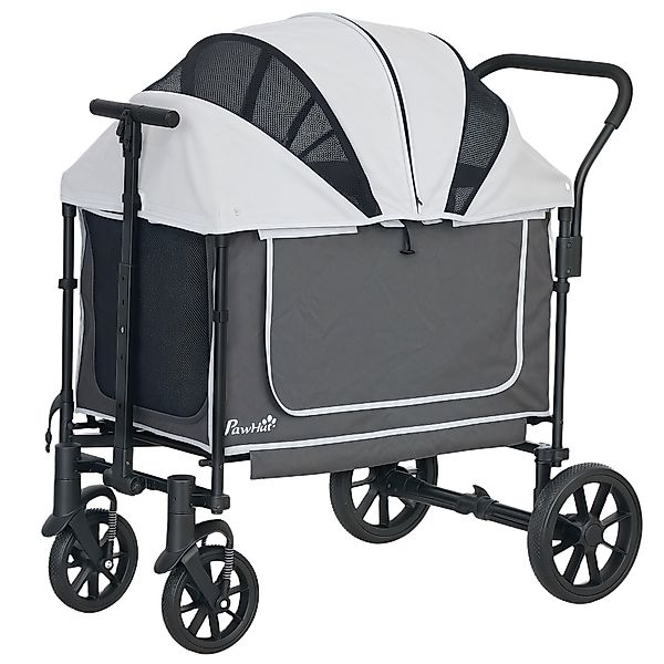 PawHut Hundewagen Hundebuggy klappbar für Hunde & Katzen bis 30 kg Katzenbu günstig online kaufen