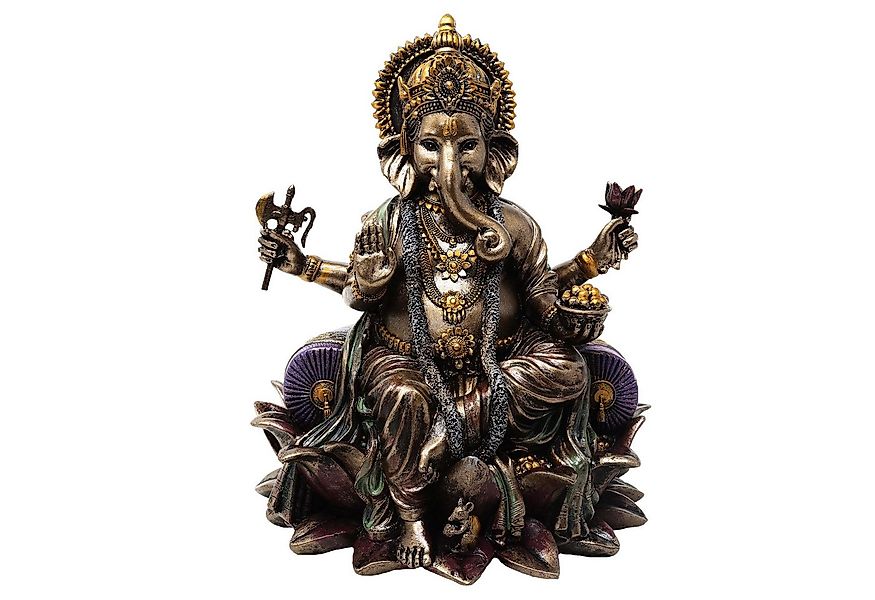 MystiCalls Buddhafigur Ganesha bronzefarben - Dekofigur Buddha Gottheit Got günstig online kaufen