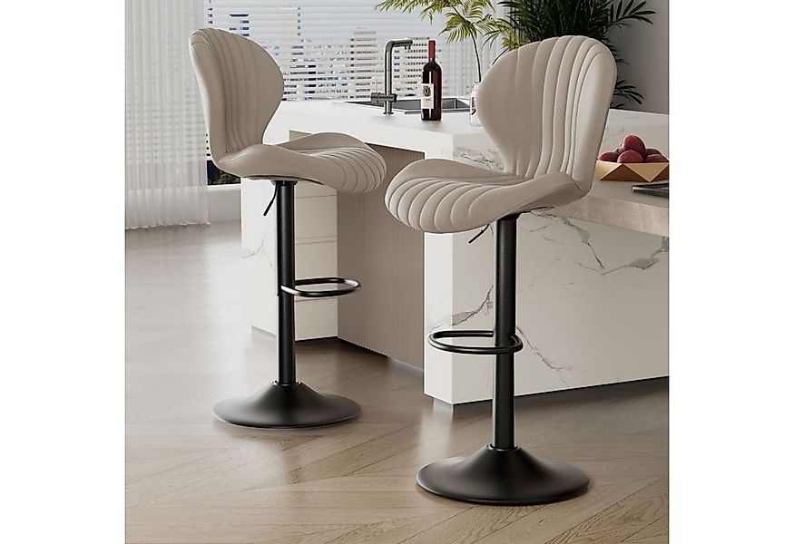 HawthyHome Barhocker Drehhocker, Höhenverstellbare Barstühle mit Rückenlehn günstig online kaufen