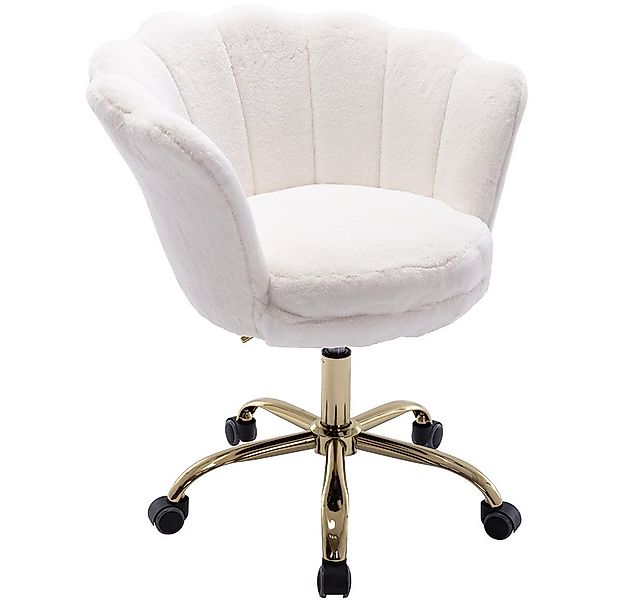 WAHSON OFFICE CHAIRS Loungesessel Bürostuhl Kunstfell Drehstuhl mit Rollen günstig online kaufen