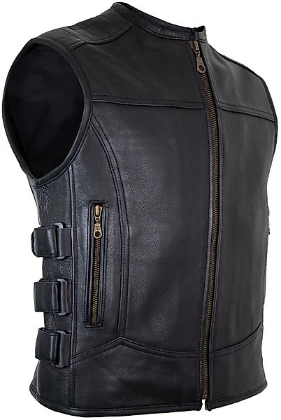 MDM Lederweste Herren Custom Biker Lederweste günstig online kaufen