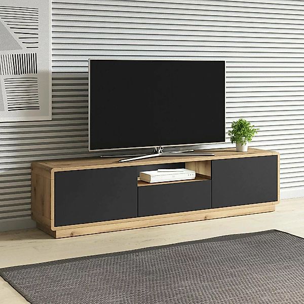 Fernsehschrank Lowboard Wohnzimmer modern inkl. LED Beleuchtung ALBANY-83 i günstig online kaufen