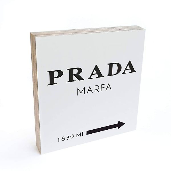 K&L Wall Art Holzbild Tischdeko Prada günstig online kaufen