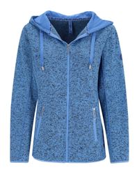 Hajo Strickfleecejacke Strickfleece Jacke mit Kapuze günstig online kaufen