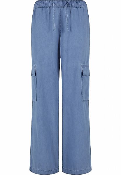 URBAN CLASSICS Cargohose "Urban Classics Damen Ladies Light Denim Cargo Pan günstig online kaufen