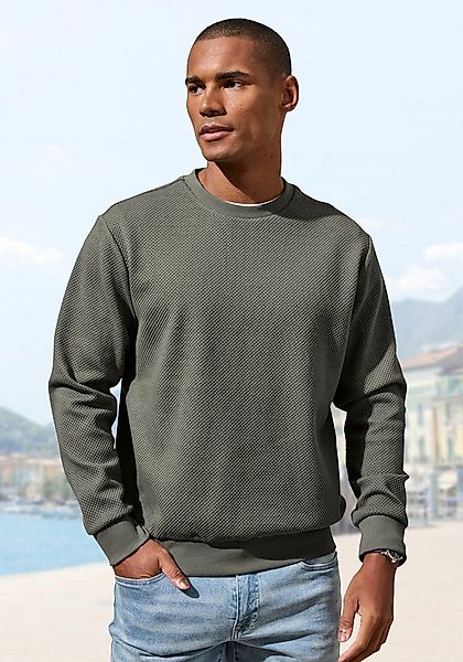 John Devin Sweatshirt Pullover aus Struktur-Qualität günstig online kaufen