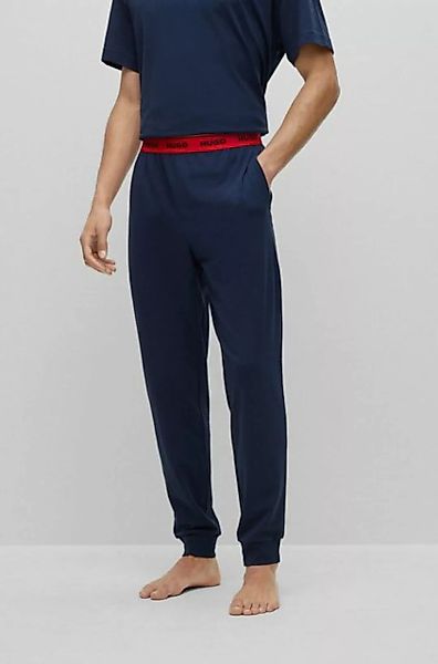 HUGO Pyjamahose Linked Pants mit kontrastfarbenen Logo-Elastikbund günstig online kaufen