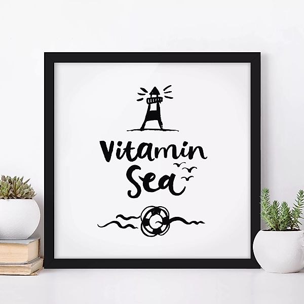 Bild mit Rahmen - Quadrat Vitamin Sea günstig online kaufen