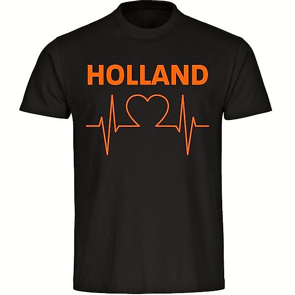 multifanshop T-Shirt Herren Holland - Herzschlag - Männer günstig online kaufen