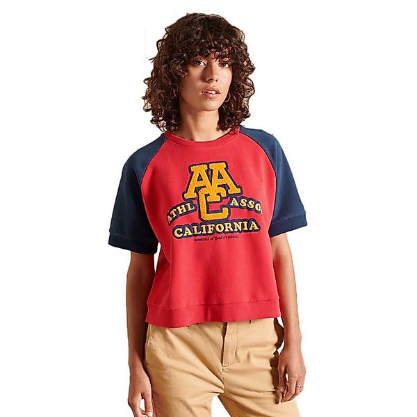 Superdry Collegiate Colourblock Kurzarm T-shirt M Rouge Red günstig online kaufen