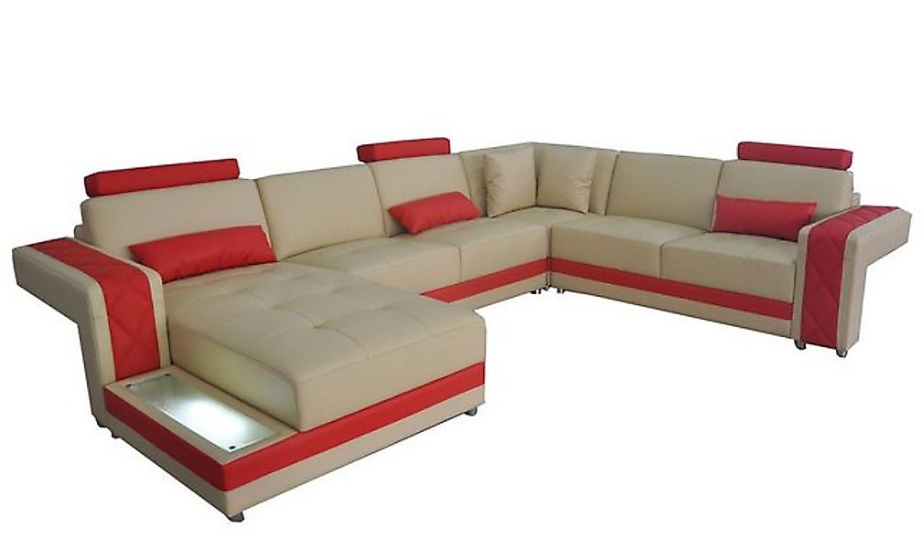 JVmoebel Sofa Ledersofa Couch Wohnlandschaft Eck Garnitur Design Modern Sof günstig online kaufen