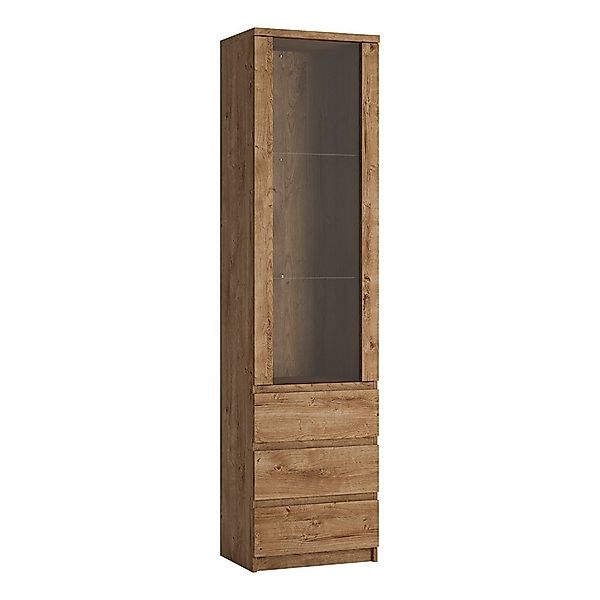 Lomadox Vitrine FORTALEZA-129 in Eiche, 1 günstig online kaufen