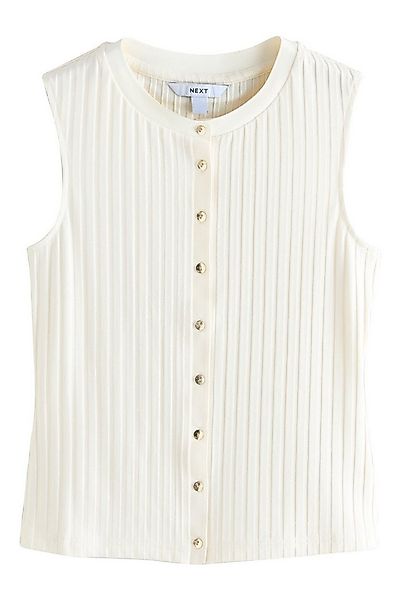 Next Anzugweste Geripptes, ärmelloses Oberteil mit Knopfleiste (1-tlg) günstig online kaufen