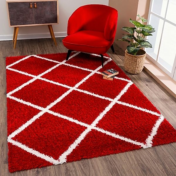 Sanat Hochflor-Teppich »Madrid«, rechteckig, 30 mm Höhe, Wohnzimmer, Langfl günstig online kaufen