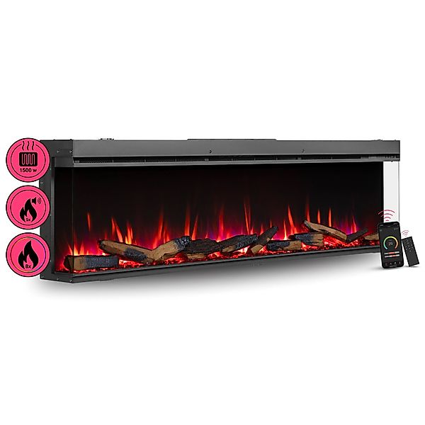 BALDERIA AH-72 Elektrokamin Einbaukamin Heizung 3D-Flammeneffekt Wifi App S günstig online kaufen